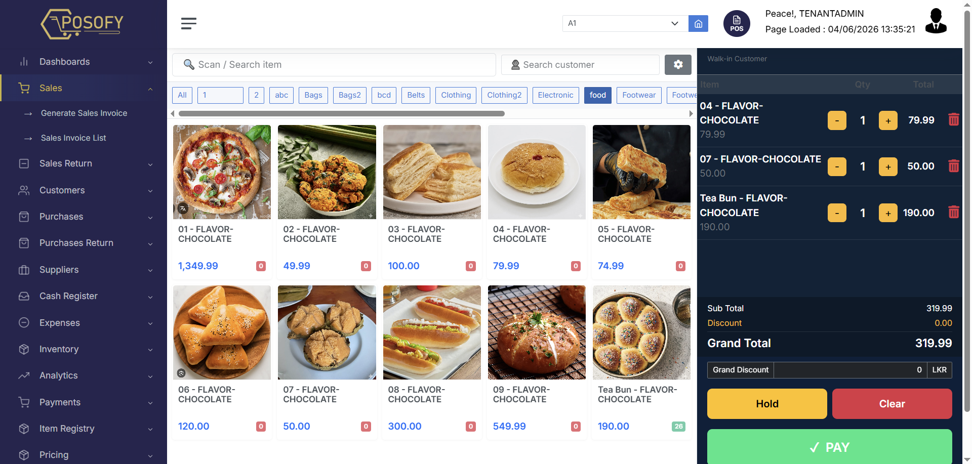 POS system in use